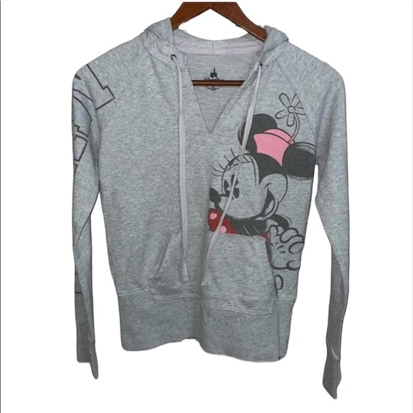 Disney Tops - Minnie Mouse hooded v neck sweatshirt